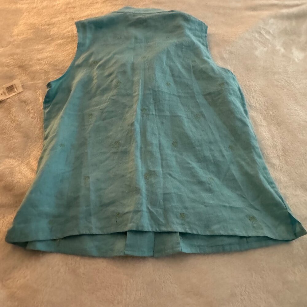 Charter Club NWT Linen Summer Two Piece Pantsuit Set Size 14 - Picture 5 of 16
